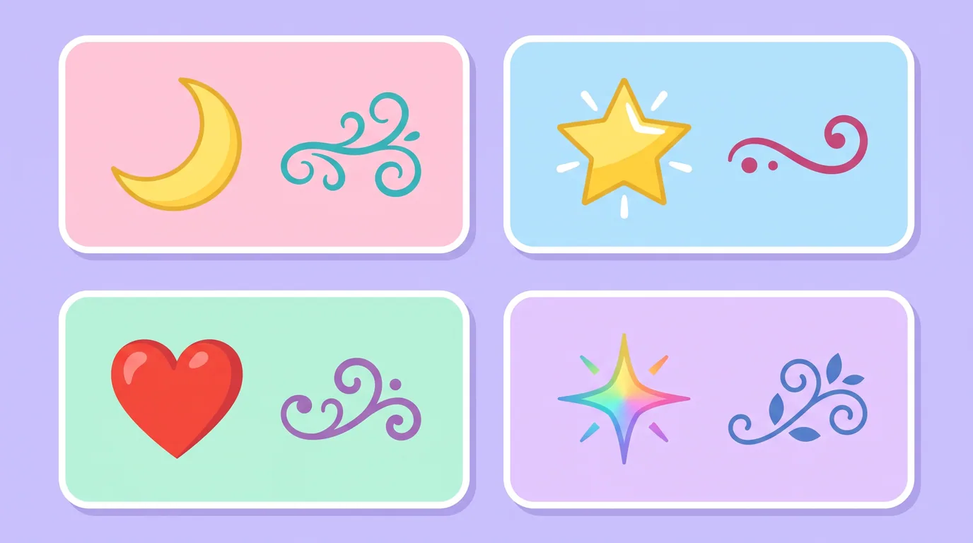 Four recipes for mixing emojis with styled text in Adopt Me names and bios