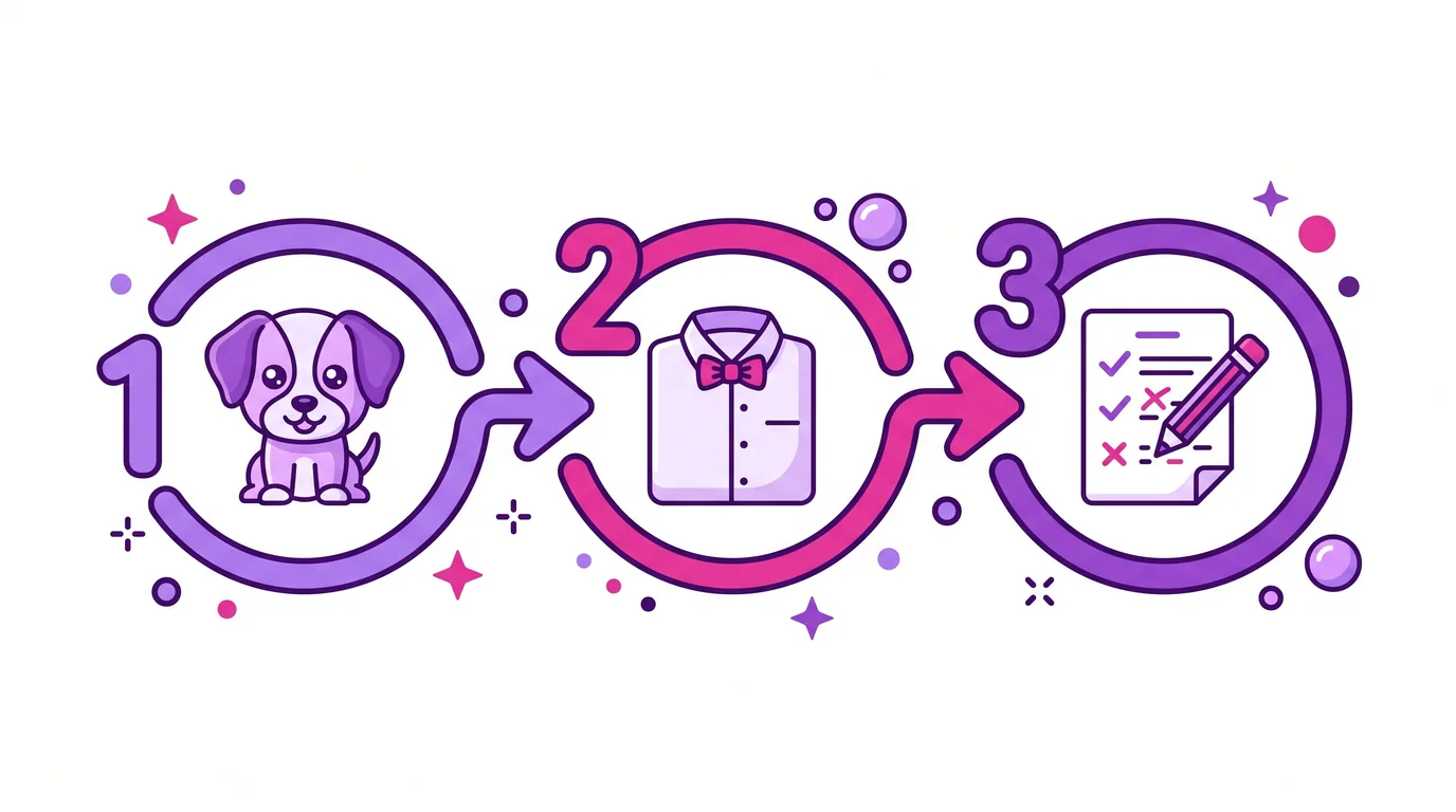 Step-by-step illustration of the pet rename menu path in Adopt Me